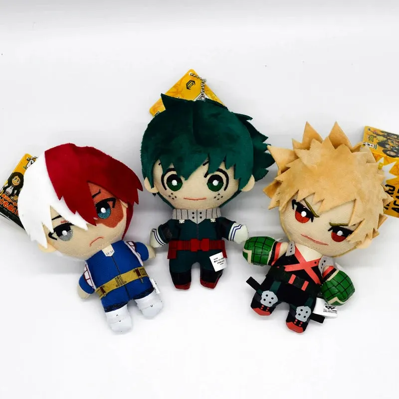 15CM My Hero Academia Plush Pendants | Izuku Midoriya, Katsuki Bakugou, Shouto Todoroki | Anime Soft Plush Doll Gifts