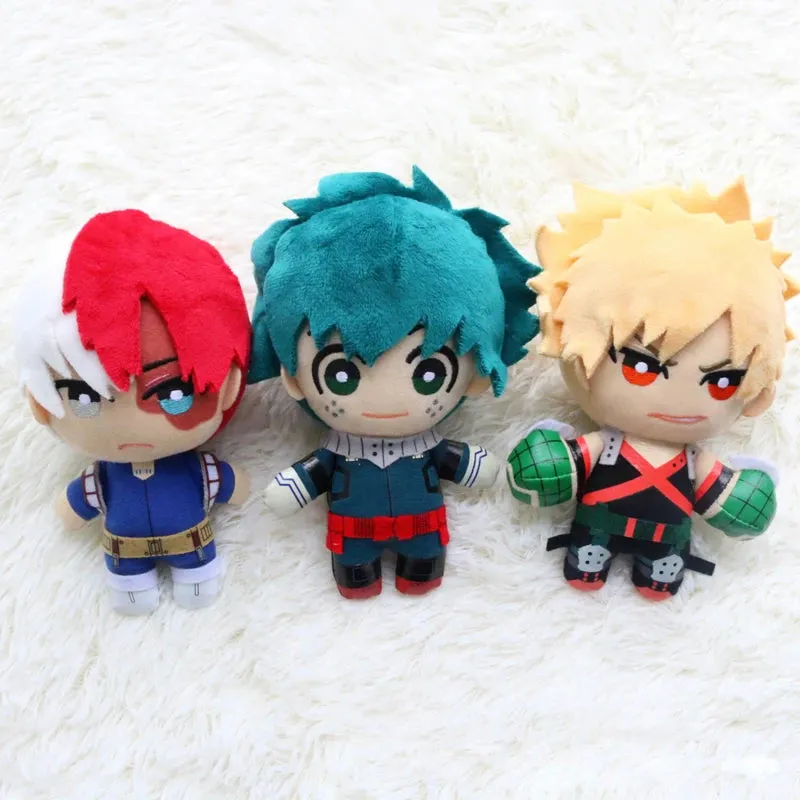 15CM My Hero Academia Plush Pendants | Izuku Midoriya, Katsuki Bakugou, Shouto Todoroki | Anime Soft Plush Doll Gifts