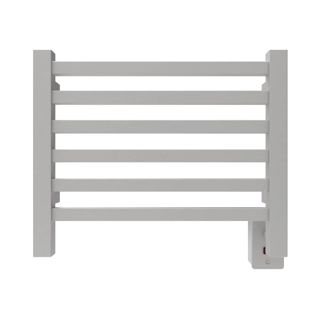 Amba Quadro Q-2016 Dual-Purpose Towel Warmer and Radiator with 6 Bars, Brushed Finish