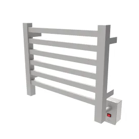 Amba Quadro Q-2016 Dual-Purpose Towel Warmer and Radiator with 6 Bars, Brushed Finish