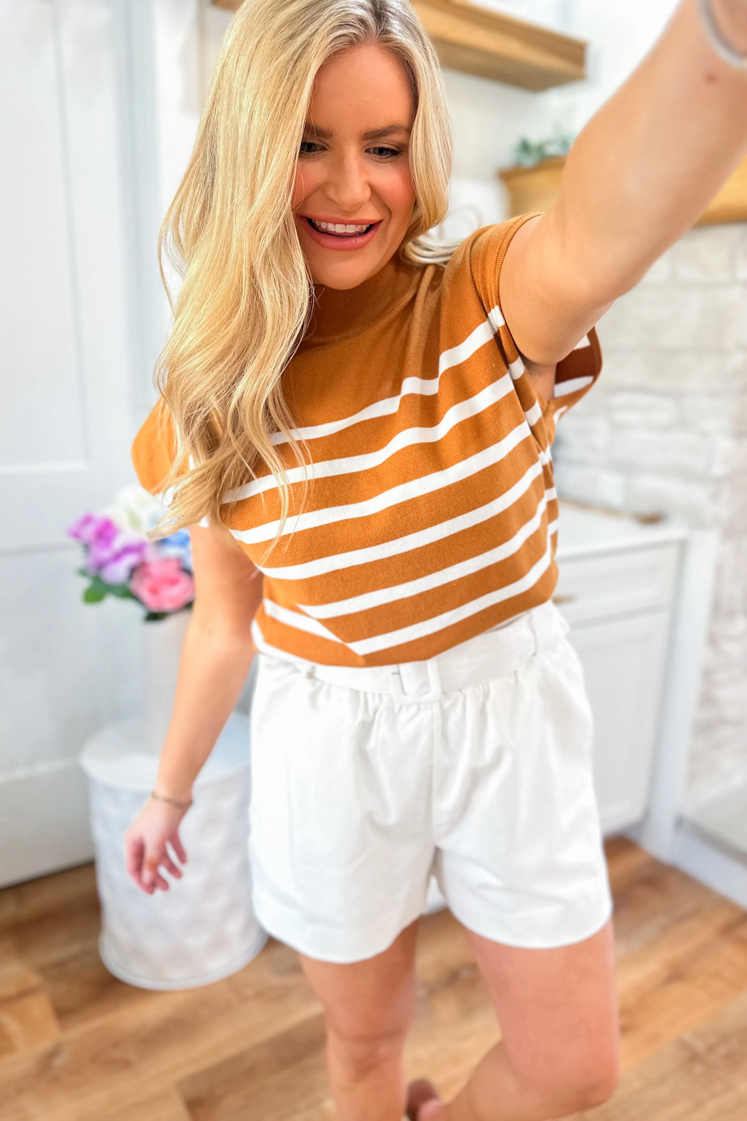 Anna Pull On Belted Shorts with Pockets *FINAL SALE*