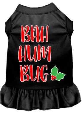 Bah Humbug Screen Print Dog Dress Black Xxxl