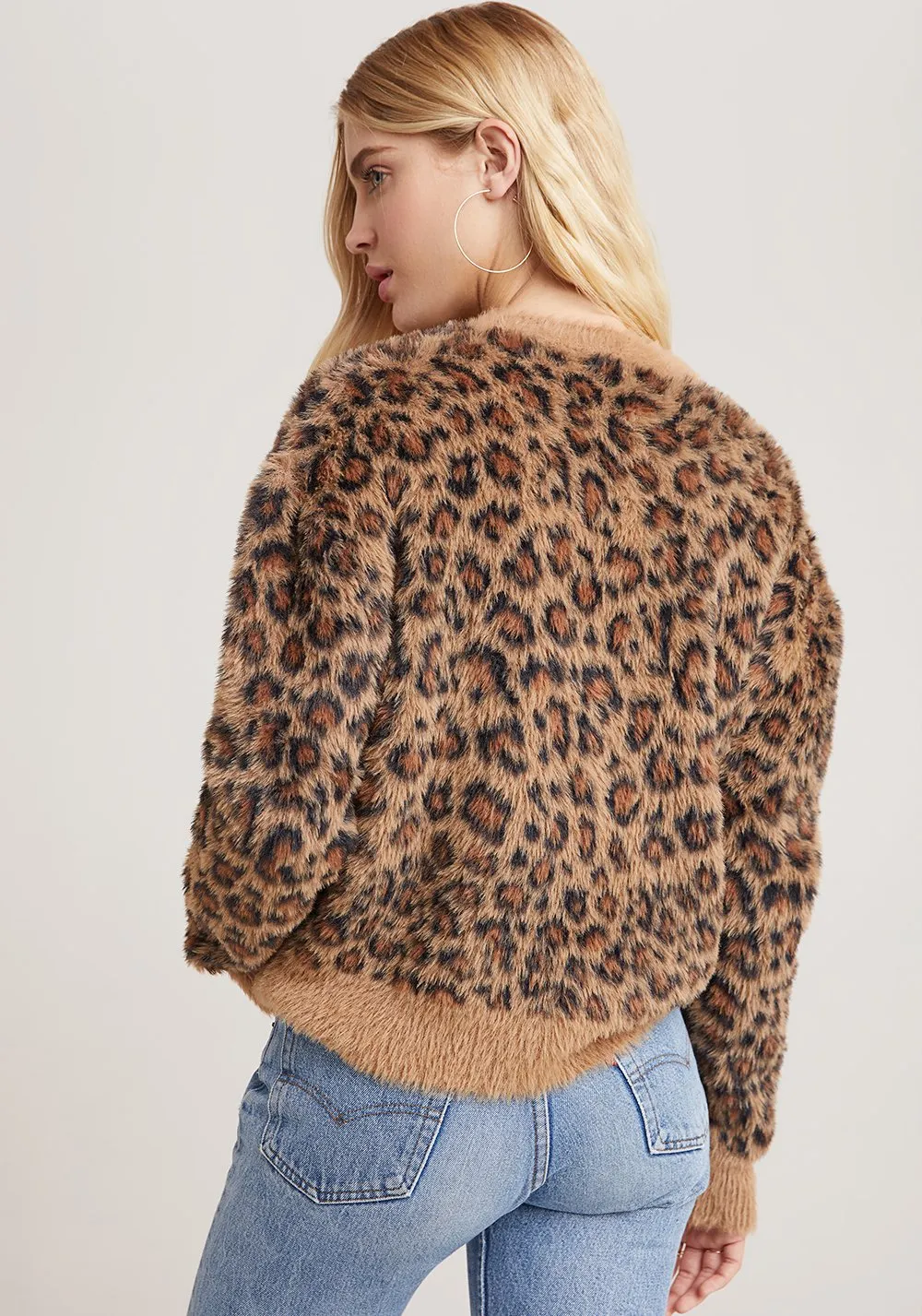 Bella Dahl - Sweater Cardigan in Golden Leopard