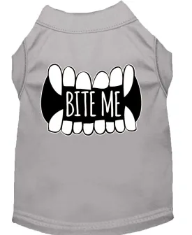 Bite Me Screen Print Dog Shirt Grey Xxxl (20)