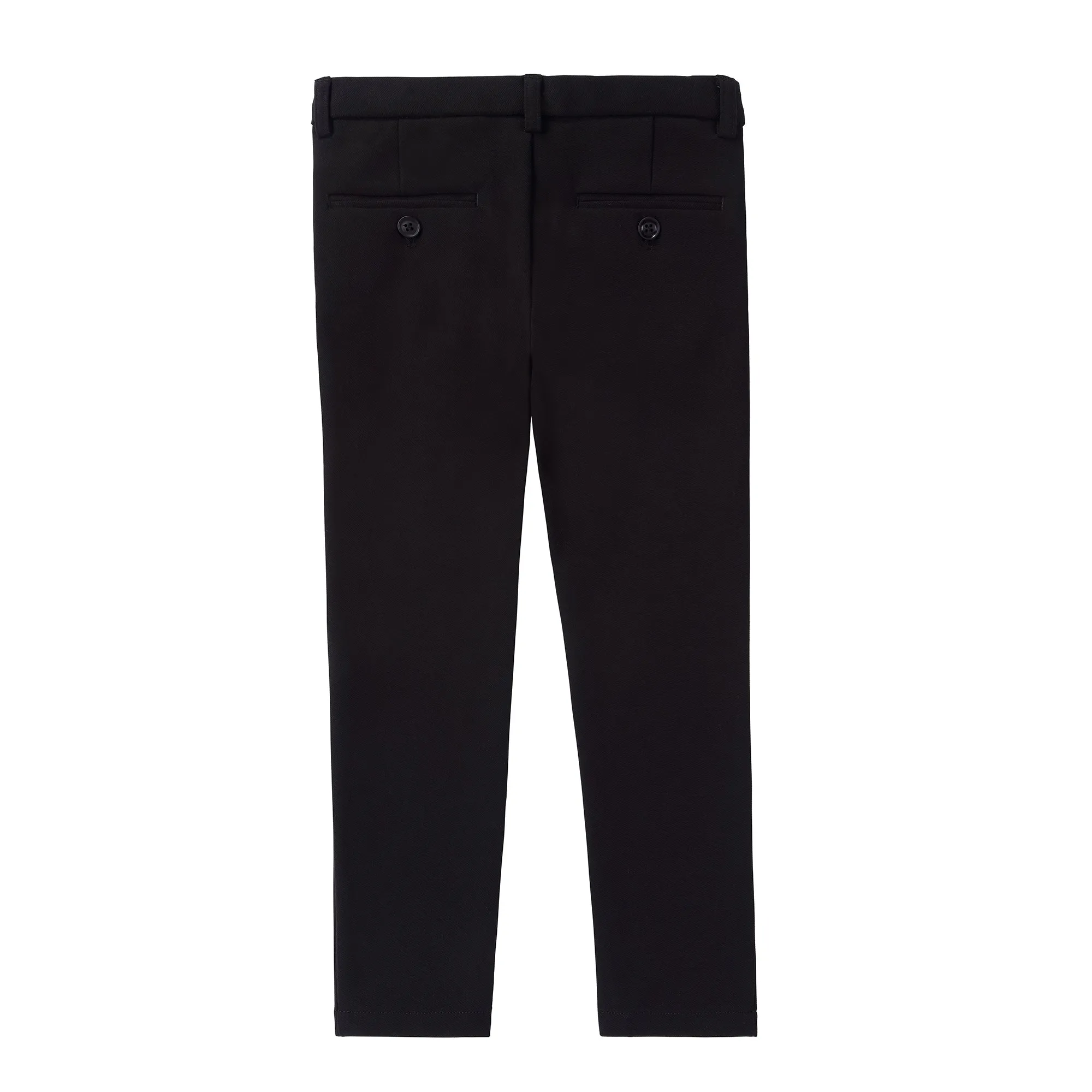 Black Stretch Slit Pocket Pants