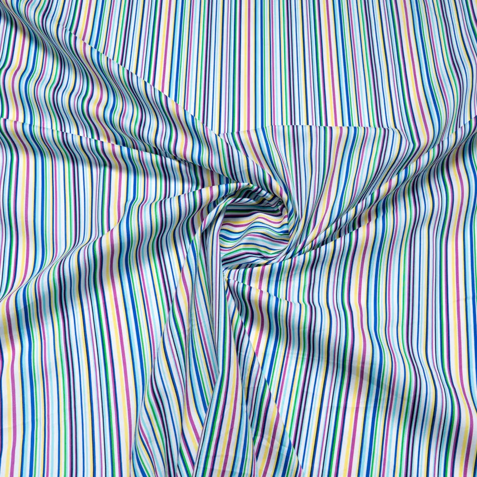 Bold Multi-Coloured Striped Pure Cotton