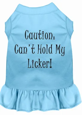 Can't Hold My Licker Screen Print Dress Baby Blue Xxl (18)