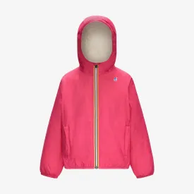 Claude Orsetto - Kids Sherpa Lined Waterproof Jacket in Ecru - Fuchsia Magenta