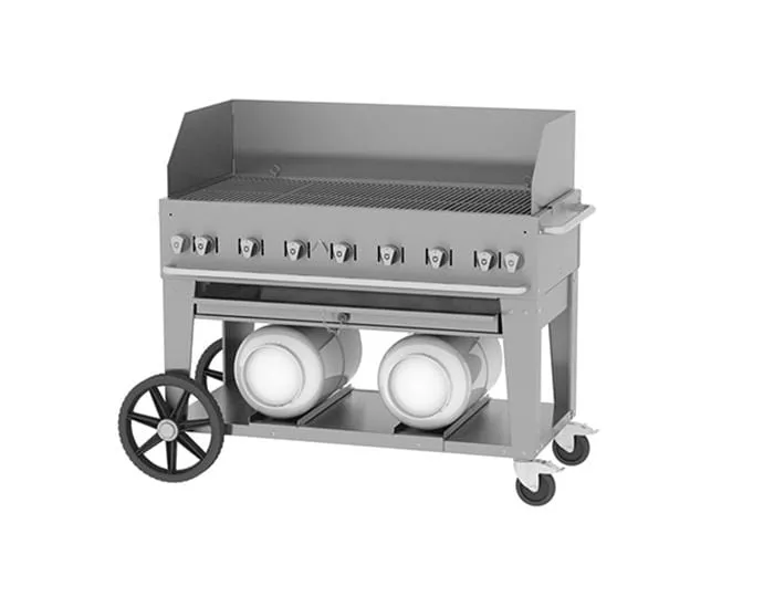 Crown Verity Premium Mobile Grill Club Series 48" with Windguard CV-CCB-48WGP