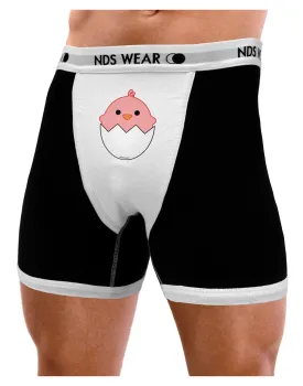 Cute Hatching Chick - Pink Mens Boxer Brief Underwear by TooLoud