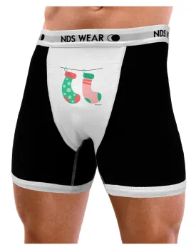 Cute Mr and Mr Christmas Couple Stockings Mens Boxer Brief Underwear by TooLoud