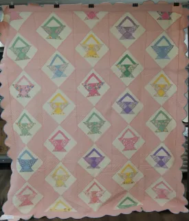 Depression Era Flower Basket Quilt-9/23