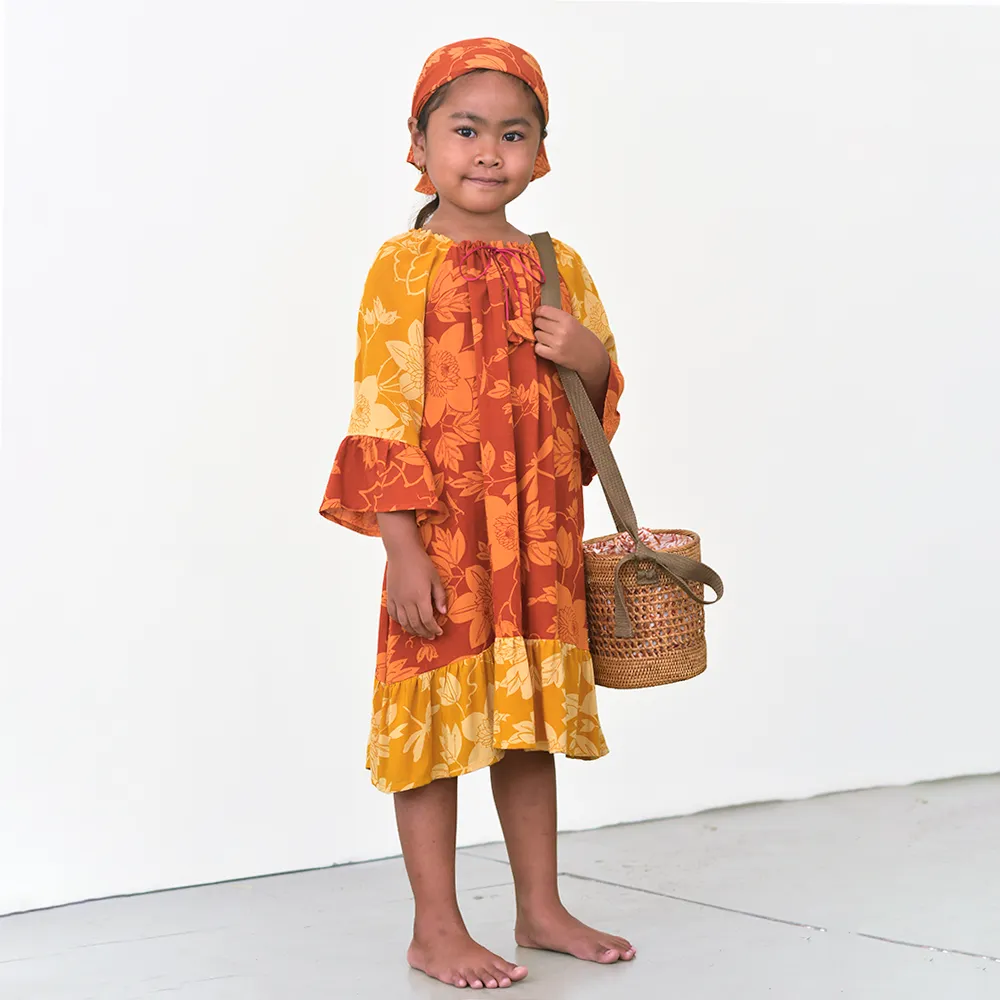 Eco Rayon Passion Flower Boho Dress, 4 sizes - SALES CLOTHING & KIDS