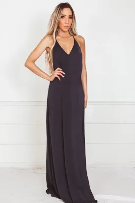 Elegant Maxi Dress - Navy