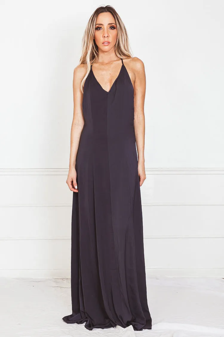 Elegant Maxi Dress - Navy