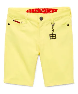 ELIE BALLEH YELLOW COTTON STRETCH 5 Packet Twill Short Pants