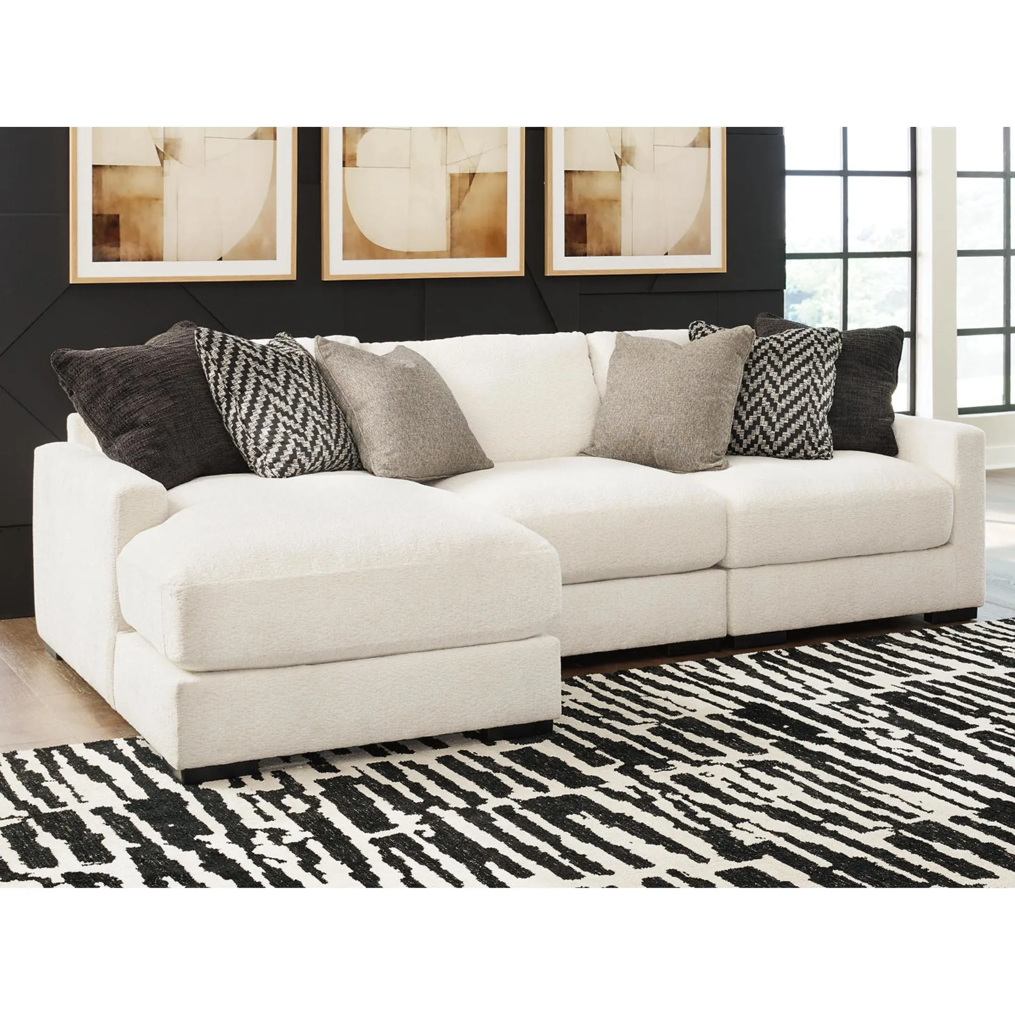 Elissa Court-Exclusive 3 Piece Modular Sectional with Chaise