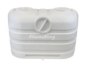 Flame King Dual 20LB LP Propane Tank Light Plastic Heavy Duty Cover Rv Trailer White