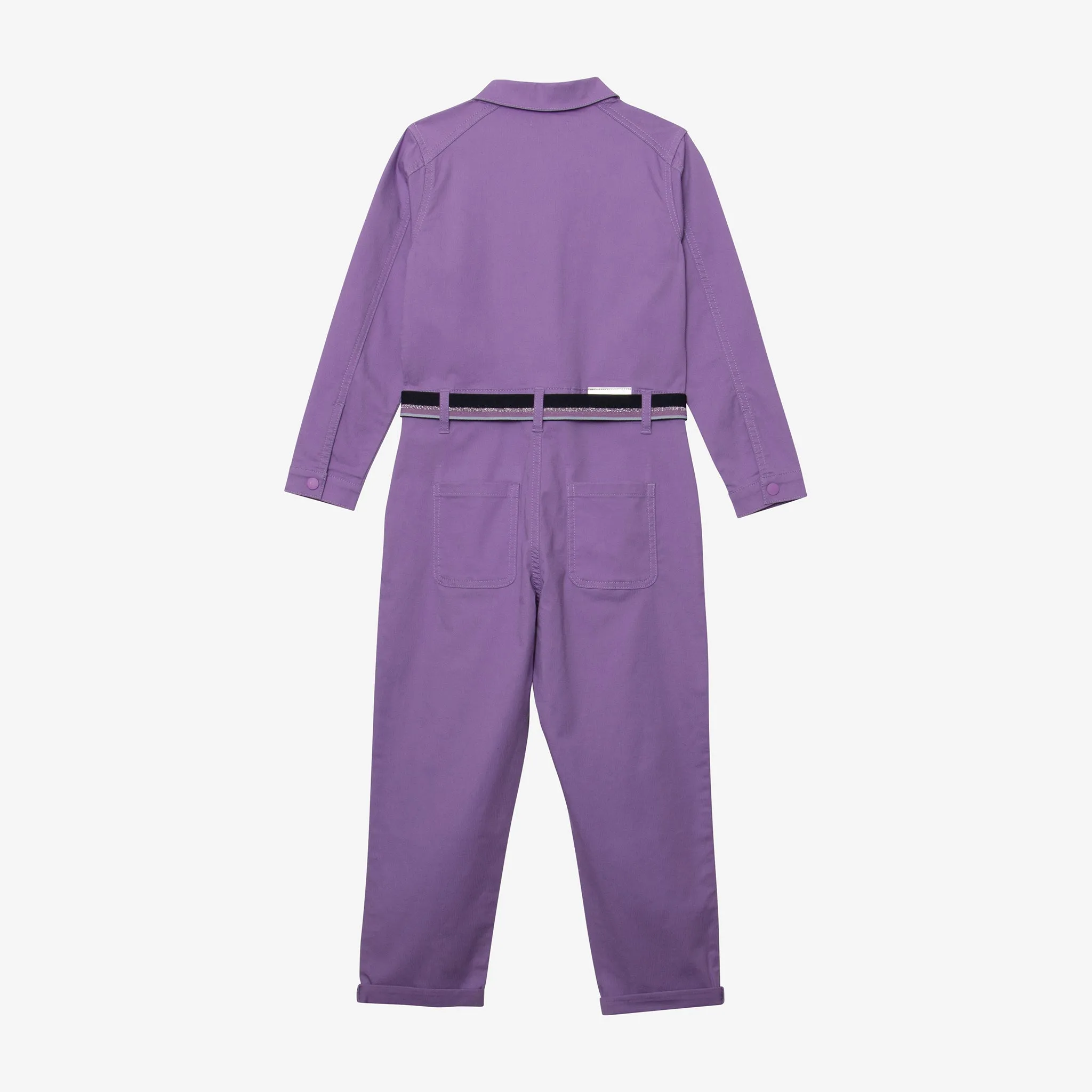 Girls' long purple jumpsuit