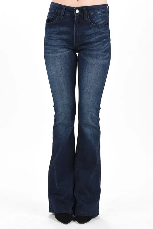 Kancan Aberdeen Mid Rise Bootcut Flare Jeans ~ Dark *FINAL SALE*