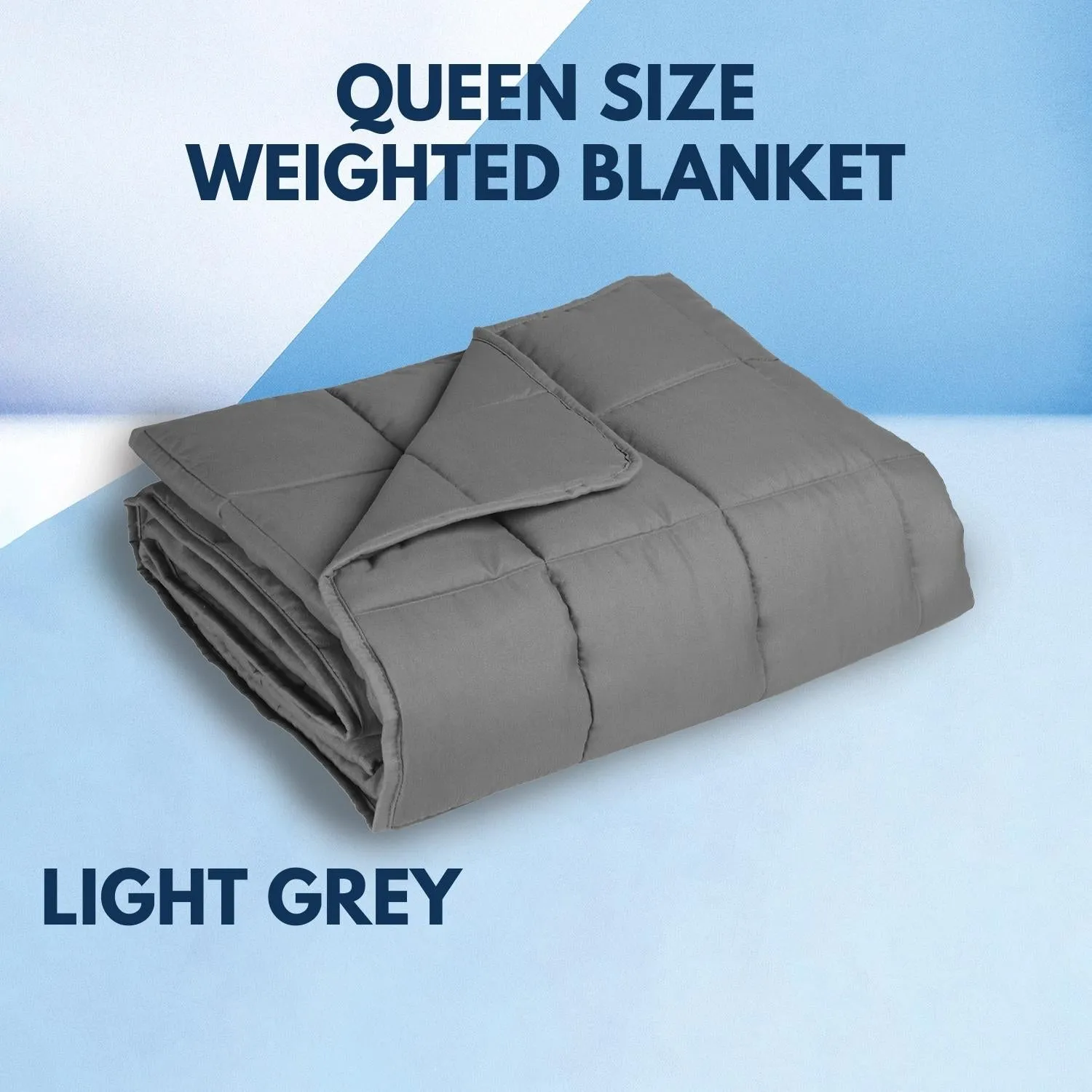 Light Grey 7KG Queen Weighted Blanket, 5 Layers, Gominimo