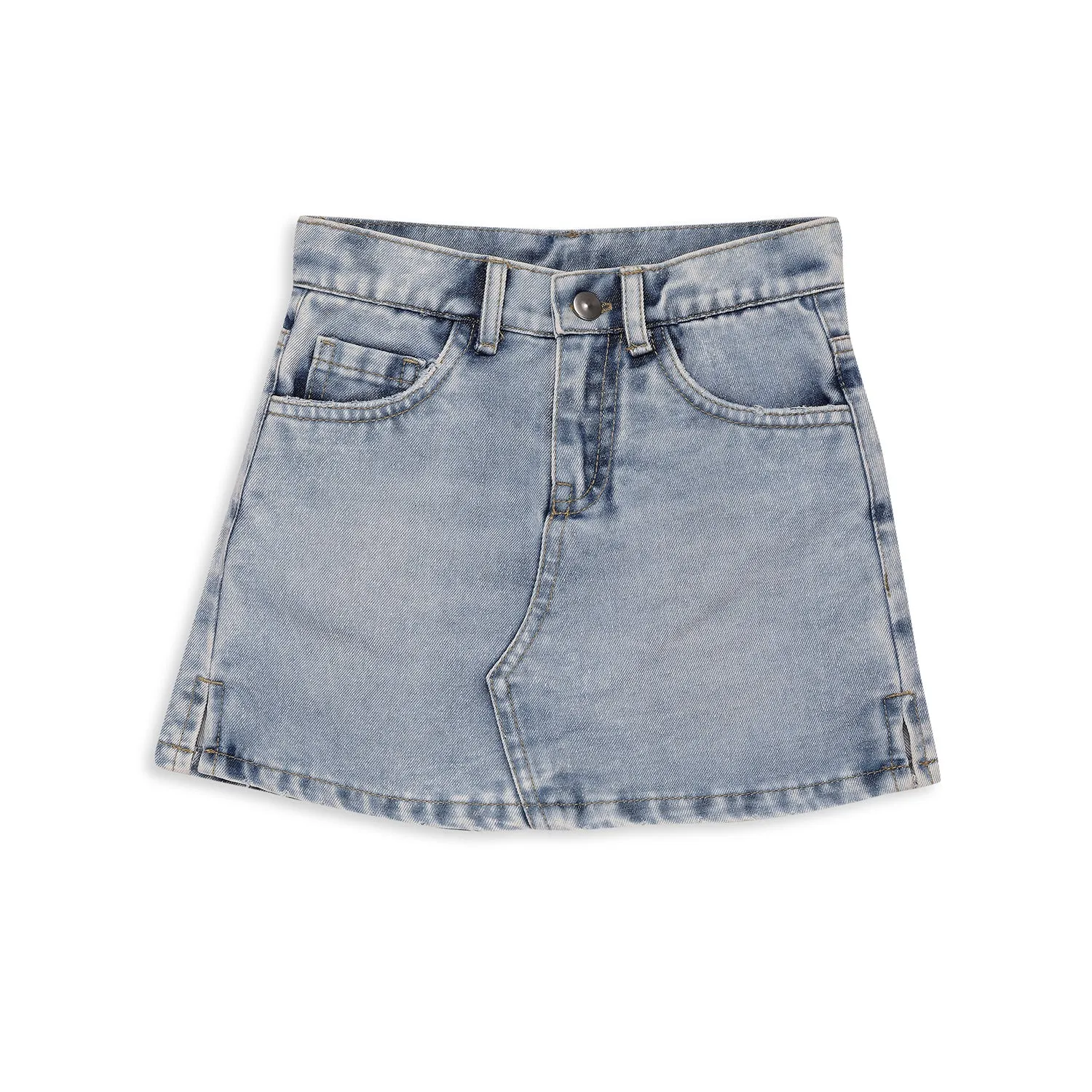 Light Wash Denim Skorts