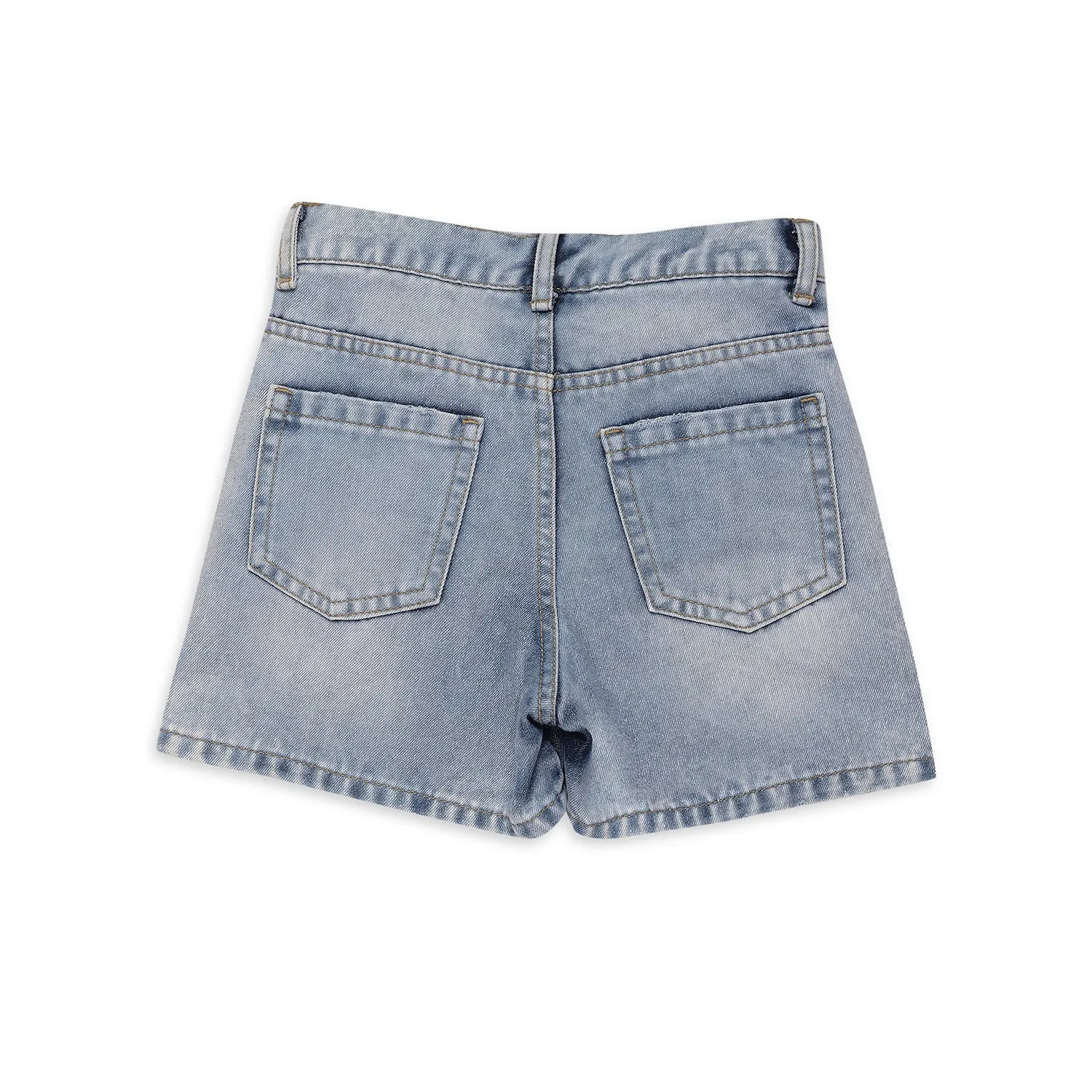 Light Wash Denim Skorts