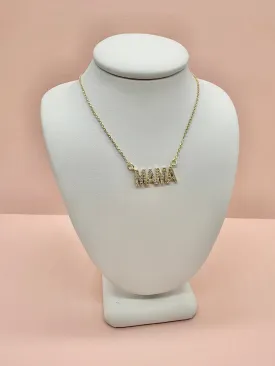 Mama Gold CZ Necklace