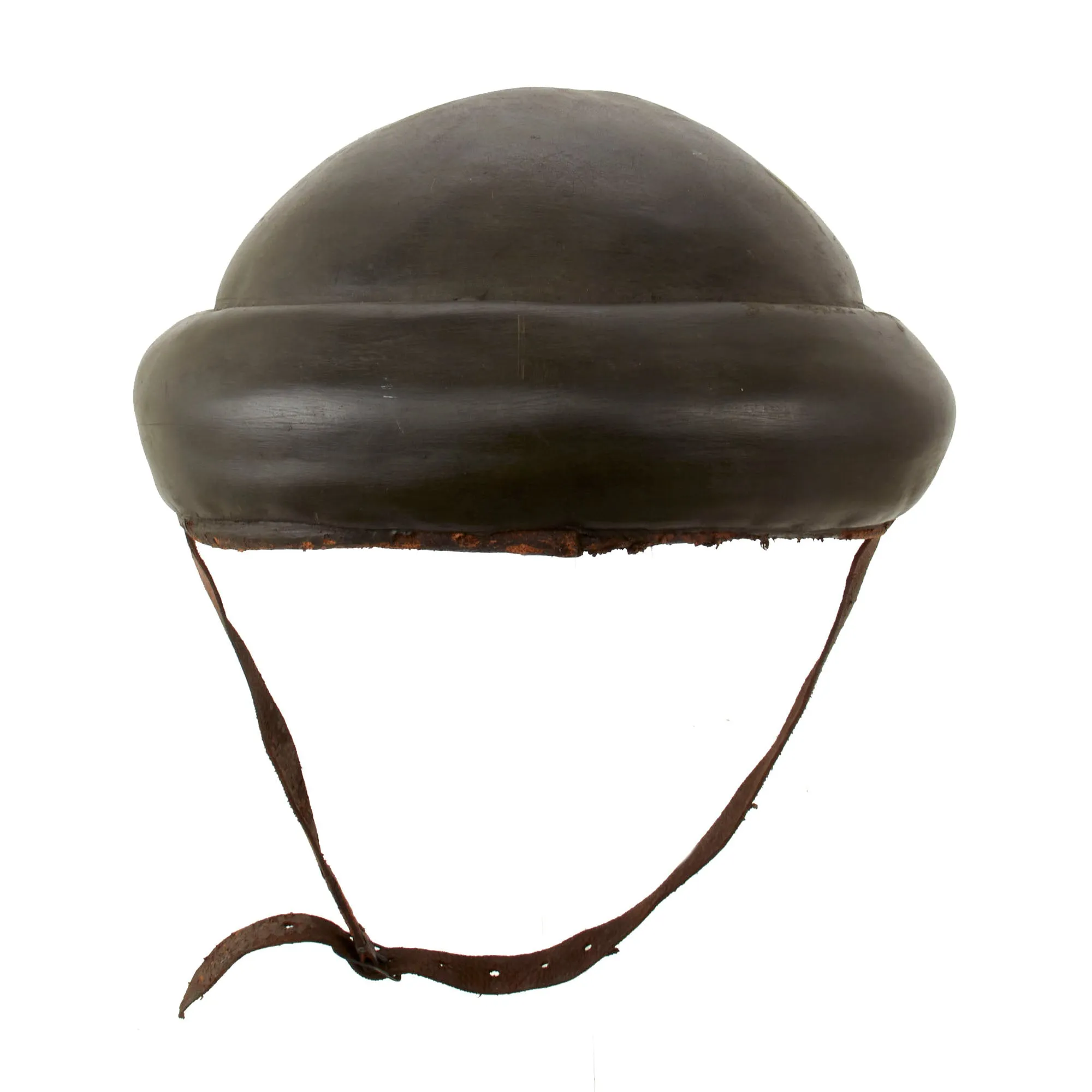 Original Imperial German WWI Panzer Tanker Lederschutzhelm Leather Crash Helmet - Formerly Part of the A.A.F. Tank Museum