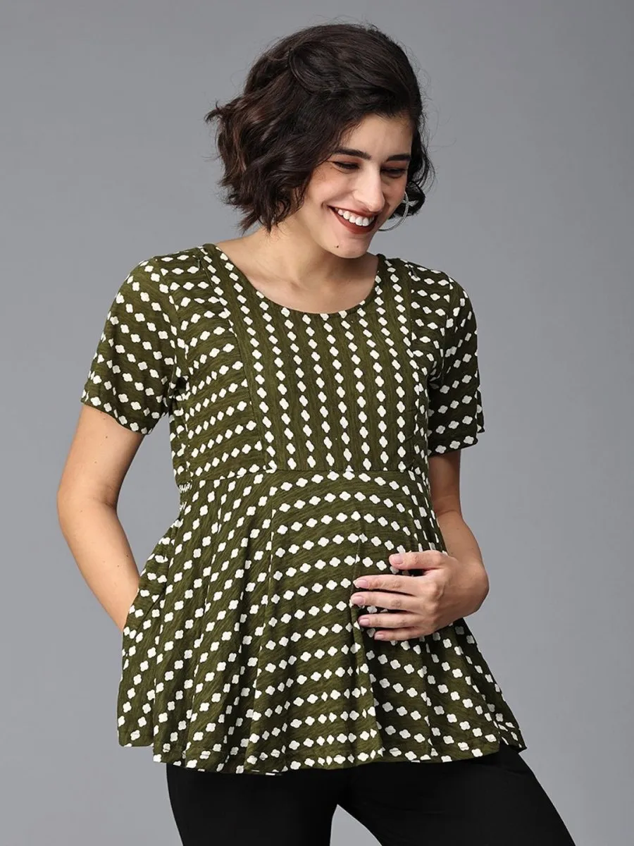 Pretty Edgy Maternity And Nursing Top