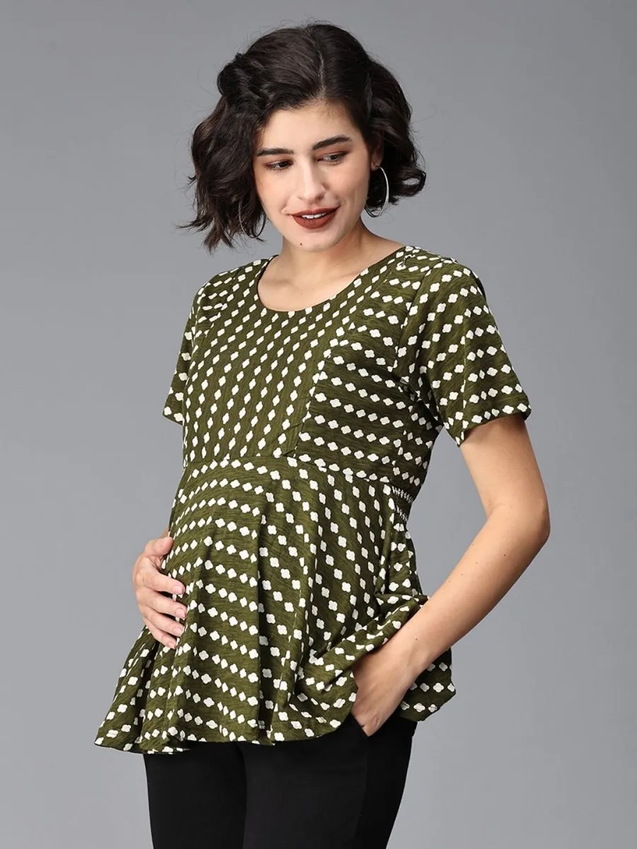 Pretty Edgy Maternity And Nursing Top