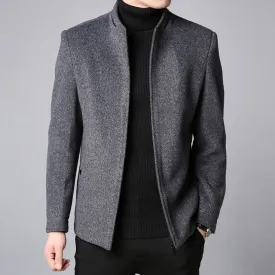 Slim Fit Wool Pea Coat Warm Wool Blend Jackets