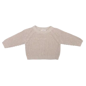 Speckled Raglan Pull Over - Pebble [GROWN]