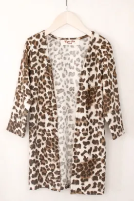 Spice it Up Cardigan in Sparkle Tan Leopard