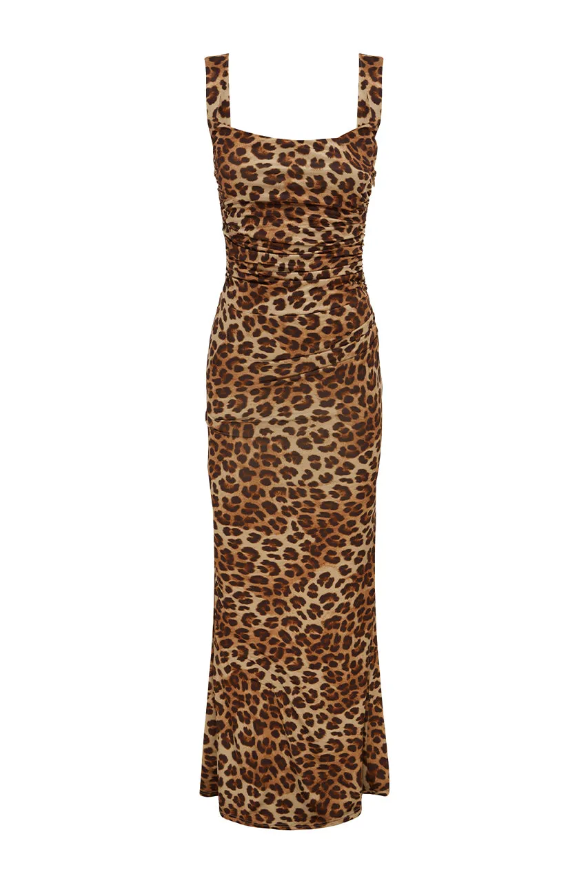 VIVIAN MAXI DRESS - LEOPARD PRINT