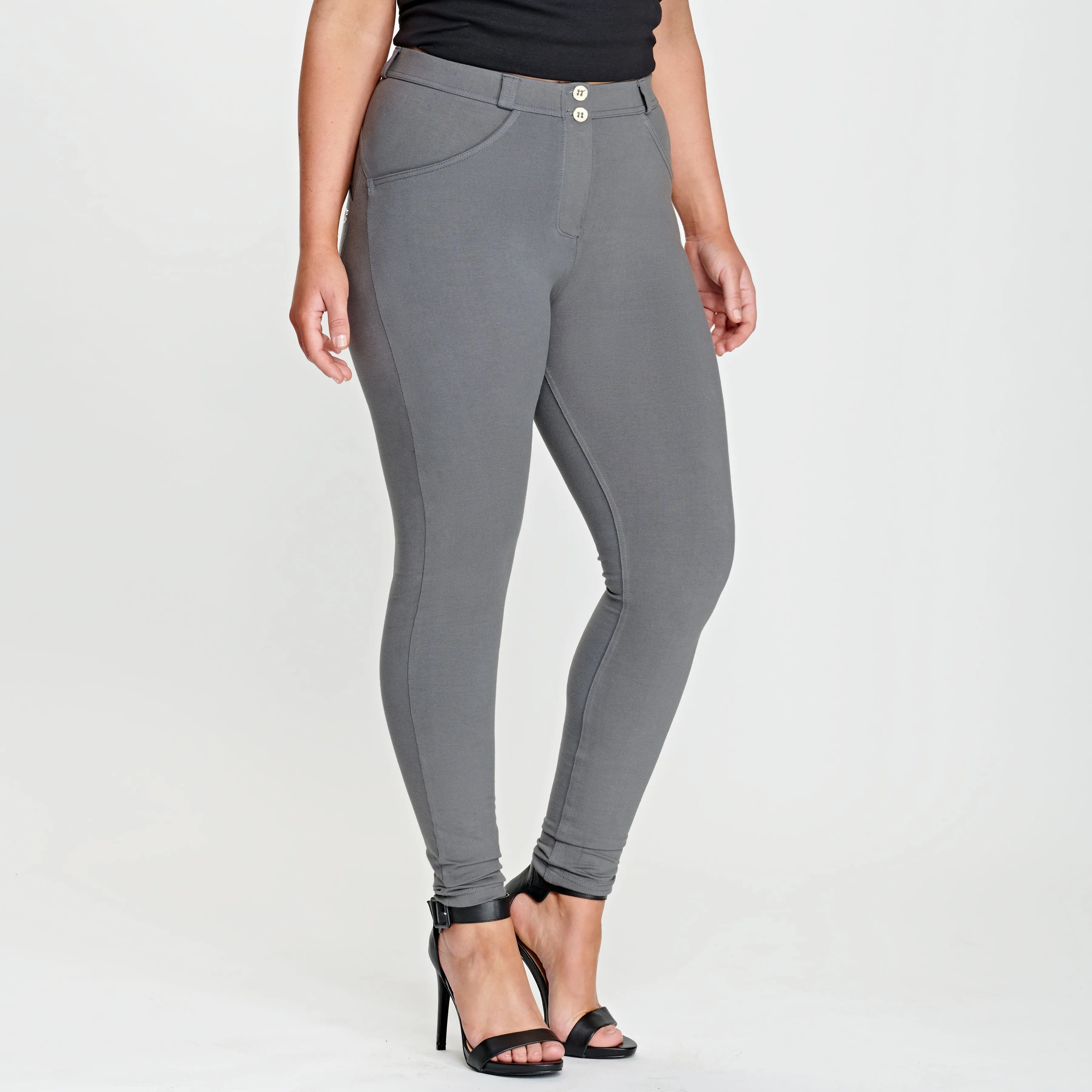 WR.UP® Curvy Fashion - Mid Waist - Full Length - Grey